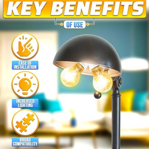 4 Pack E26 Light Socket Splitter Adapter Y-Shape Lamp Holder Converter