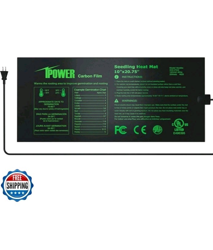 iPower Durable Waterproof Seedling Heating Mat 10"x20.75"