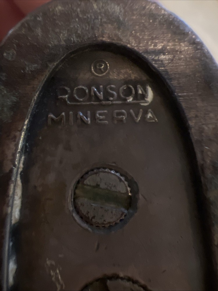 Ronson Minerva Art Deco Table Lighter Still Sparks