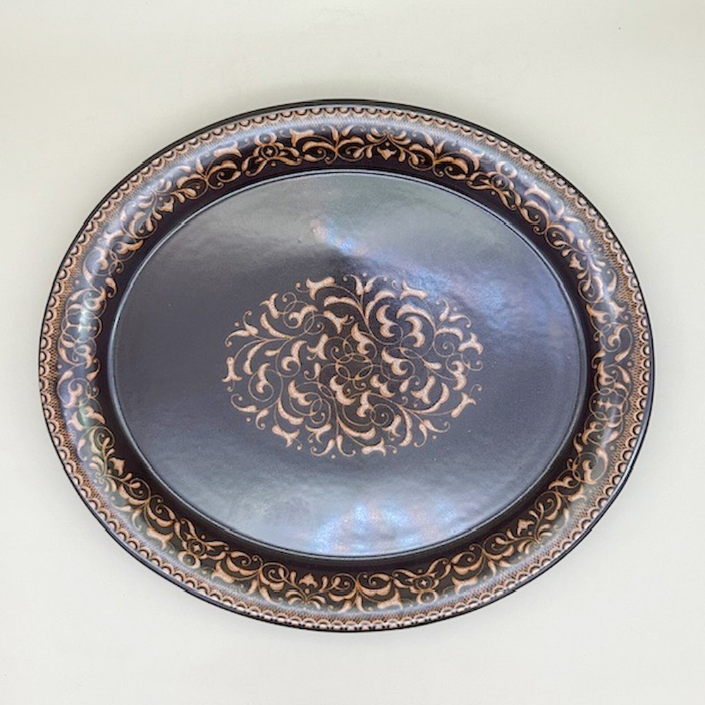 Franciscan Jamoca Oval Platter 14" Brown Gold