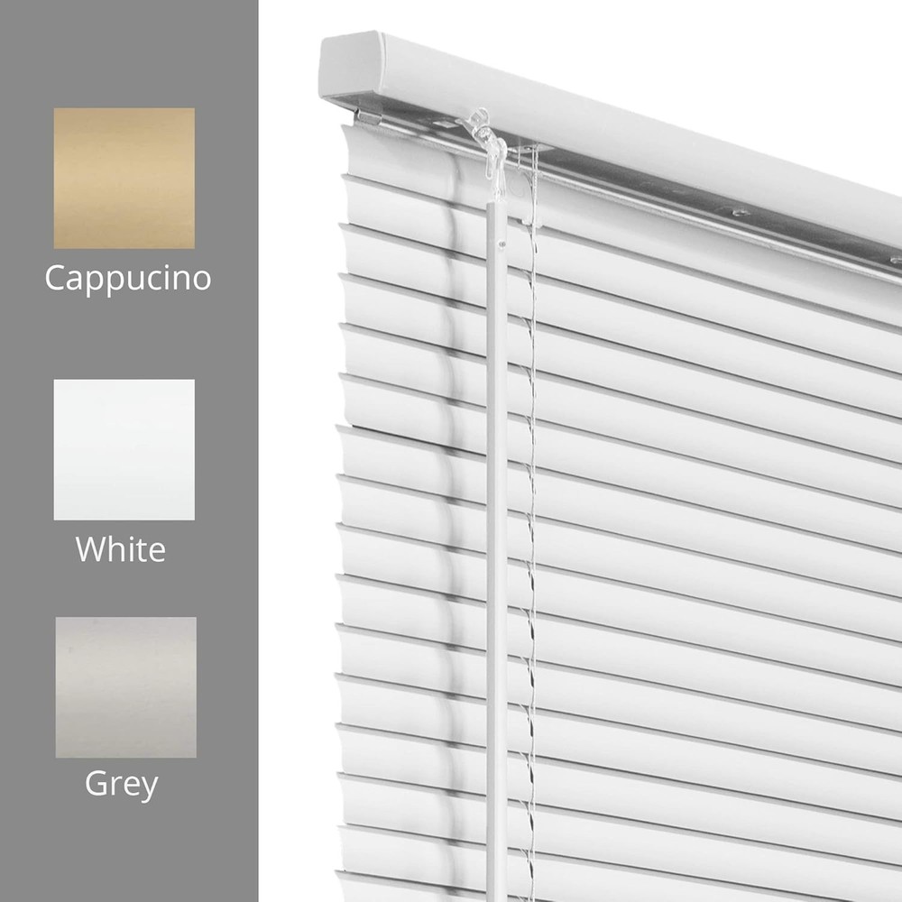 Versatile 12"x72" White Horizontal Mini Blinds - Easy Install & Adjustable Light