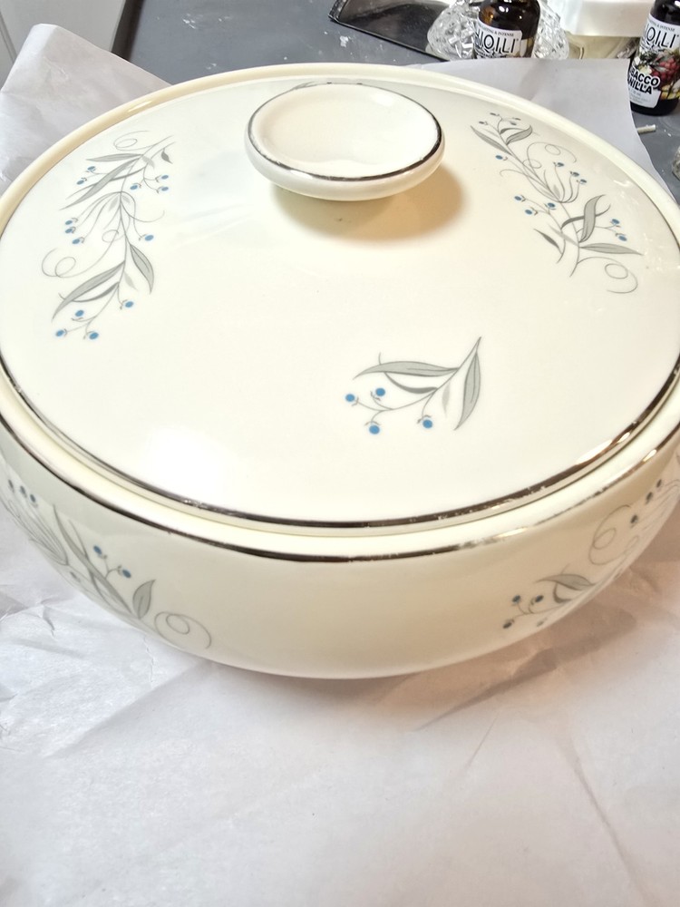 Vintage Ceramic Caserole Dish Celeste Pattern by Homer Laughlin