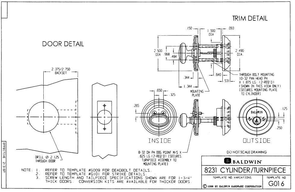 Baldwin Hardware 8231 Traditional Estate Deadbolt