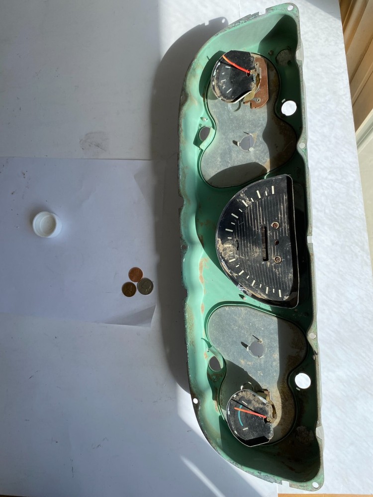 Dirty Dented Broken Gauges-Dash Instrument Panel Cluster BACKING PLATE-CHEVY C10
