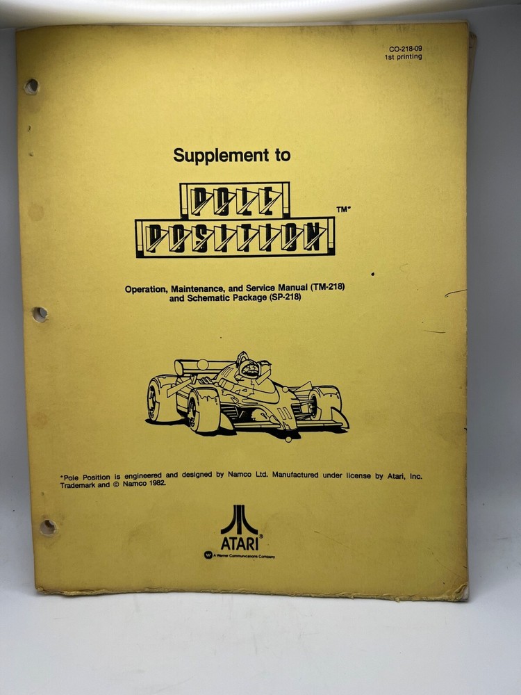 ATARI: Arcade game Manuals Collection from distributors library YOUR CHOICE