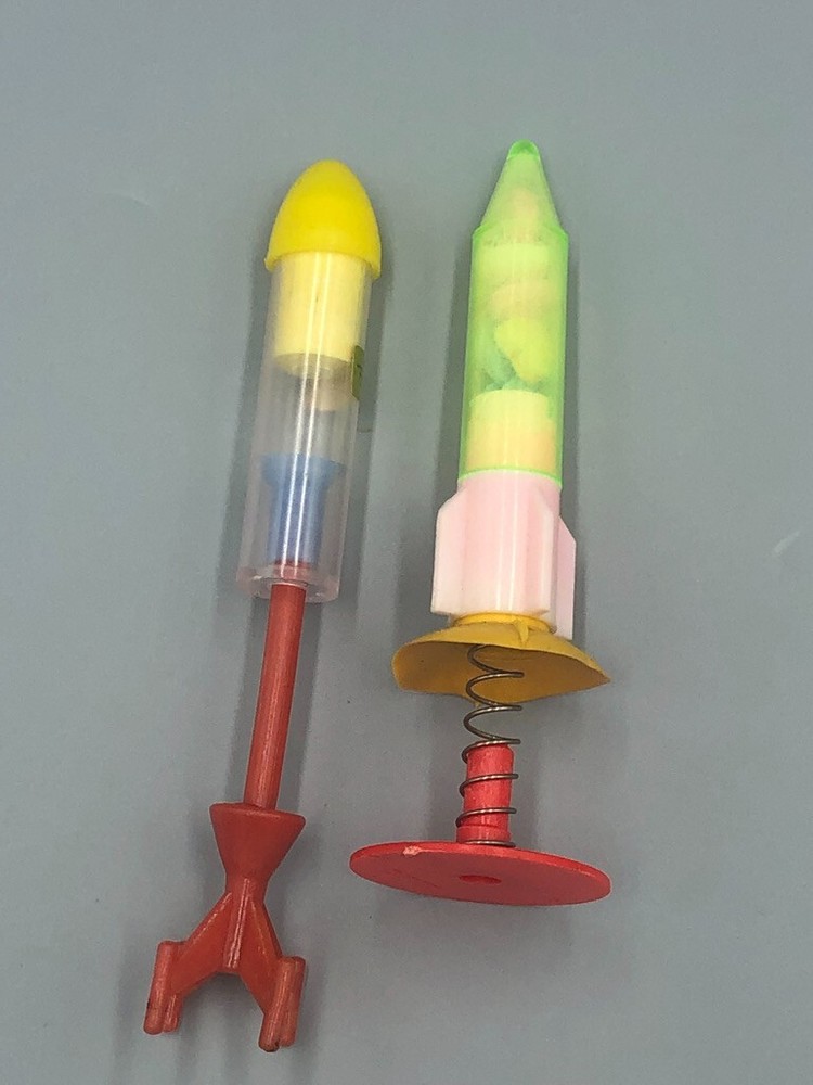 1980s ROCKET Toy CANDY CONTAINER Vintage Albert & Son