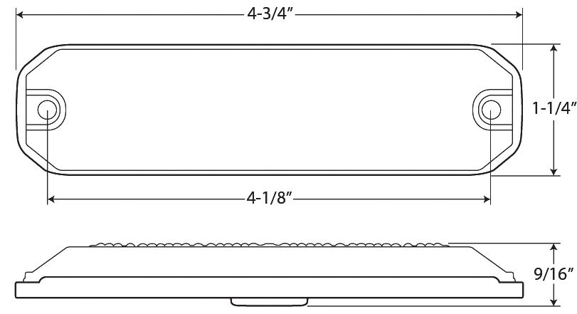 Optronics SLL17AC1B Surface Mount Amber LED Warning Lights 72 adjustable modes