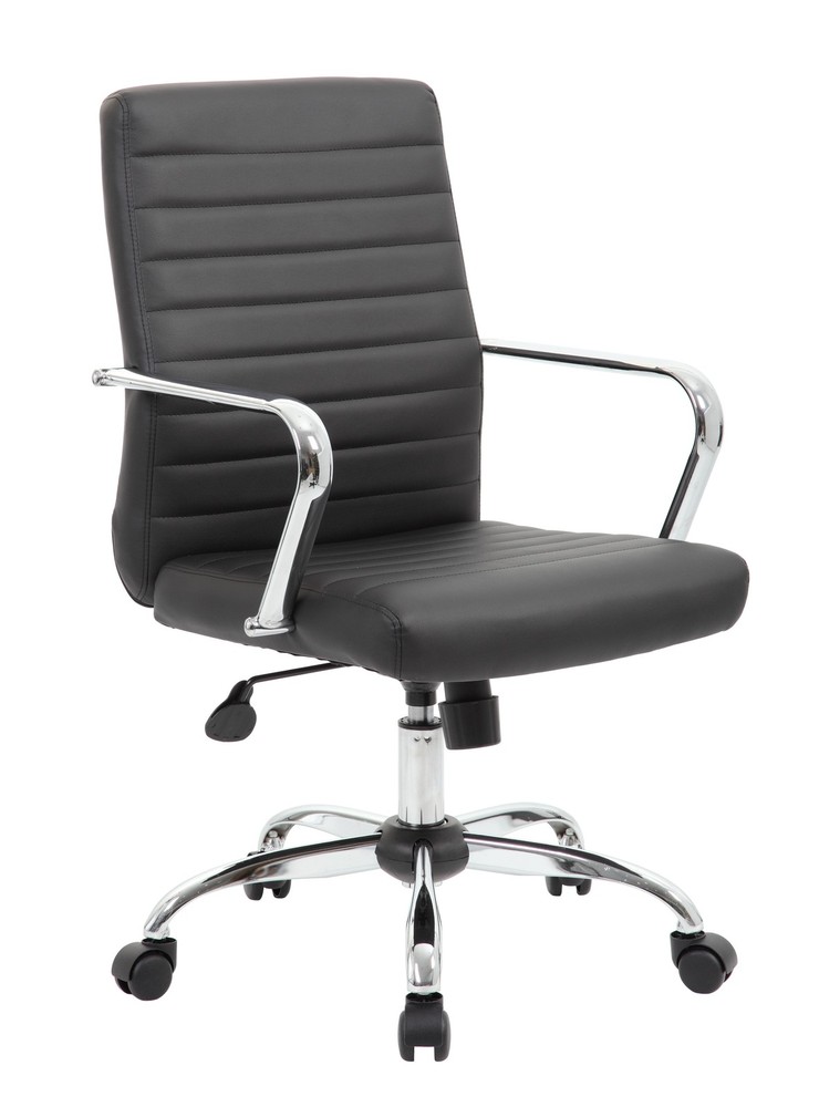Boss Retro Task Chair with Chrome Fixed Arms MODEL # B436C-CP
