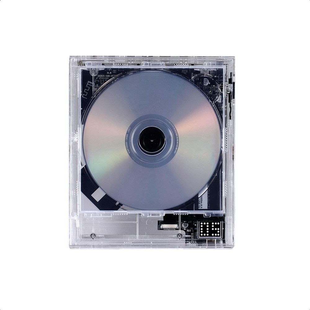 KM5 Instant Disk Audio CP1 Clear Portable Wall-Mountable CD Player Bluetooth New