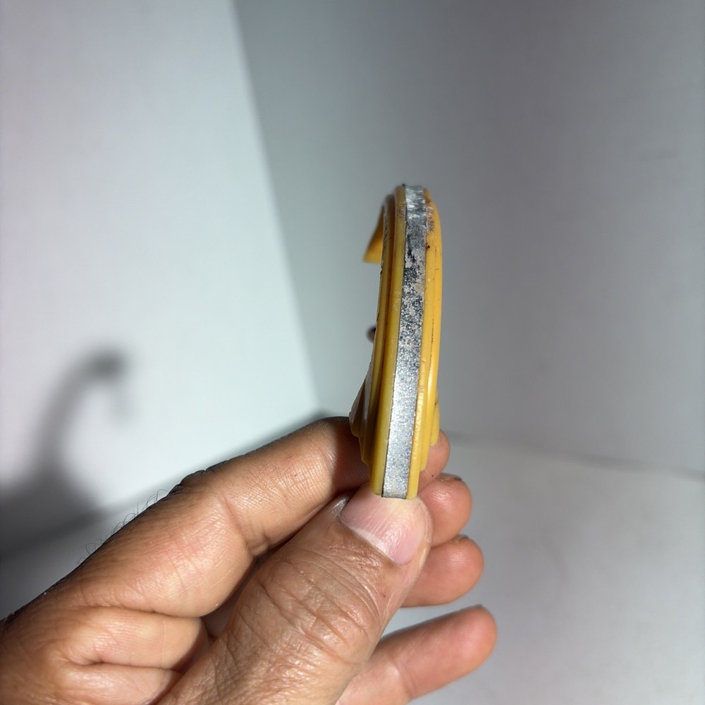 Vintage Art Deco Single Yellow Bakelite Drawer Pull Handle