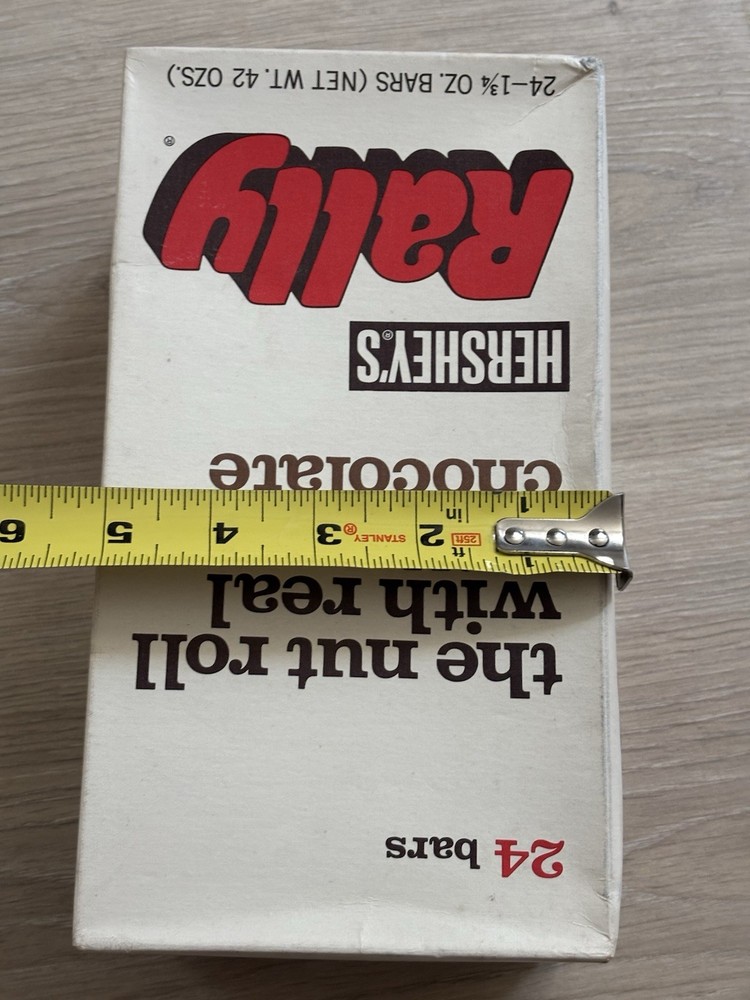 Vintage Hershey's Rally Nut Roll Chocolate Candy Bars Empty Box RARE