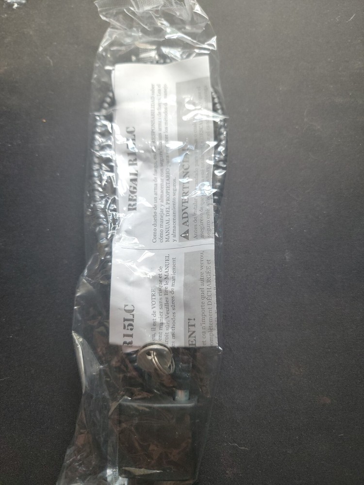 Regal R15LC Firearm Black Cable Lock With 2 Keys & Instructions
