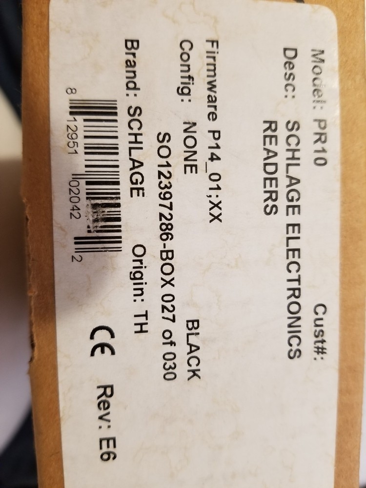 Schlage PR10 Card reader