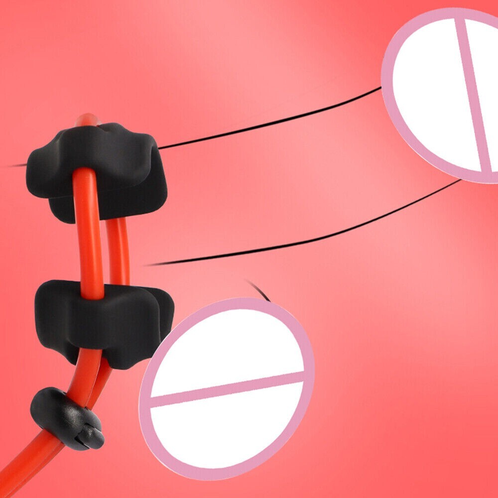 Ball Stretcher Enhancer Squeeze Scrotum Testicle Silicone Ring Delay Ejaculation