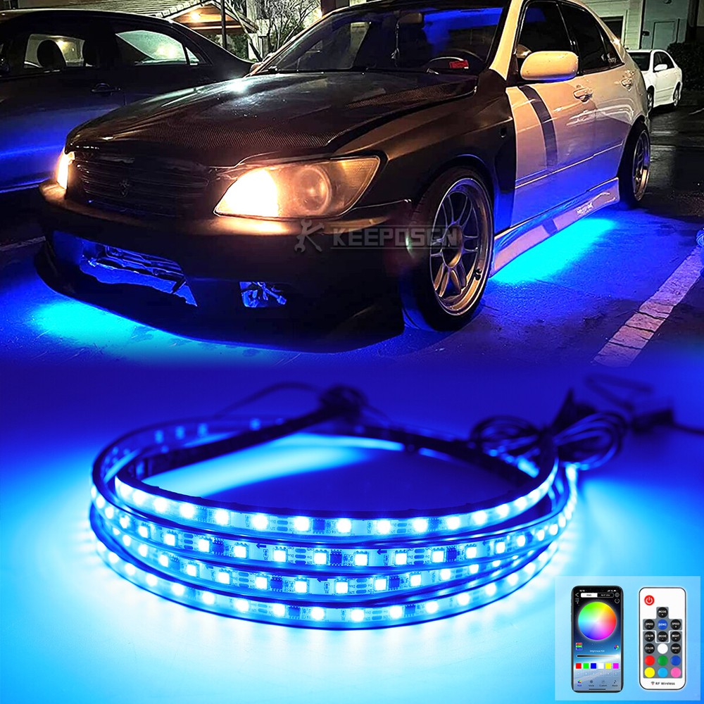 RGB Chasing Underglow Light Strip Kit APP Control For Dodge RAM 1500 2500 3500