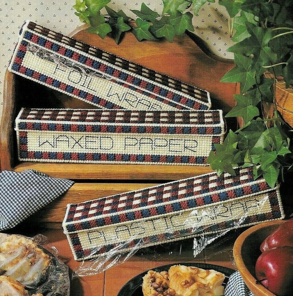 KITCHEN WRAP COVER UPS FOIL PLASTIC WRAP PLASTIC CANVAS PATTERN INSTRUCTIONS