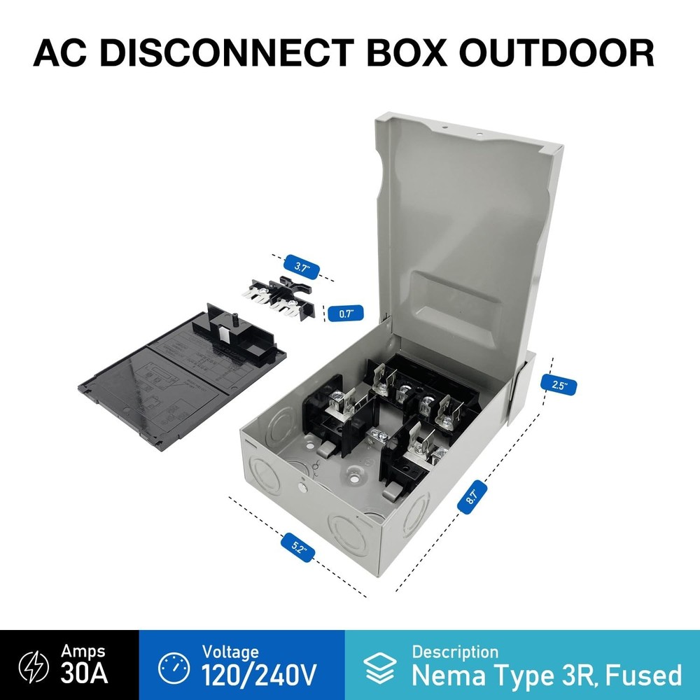 DS-30F Pull-Out Disconnect Switch 30A 240V Fused