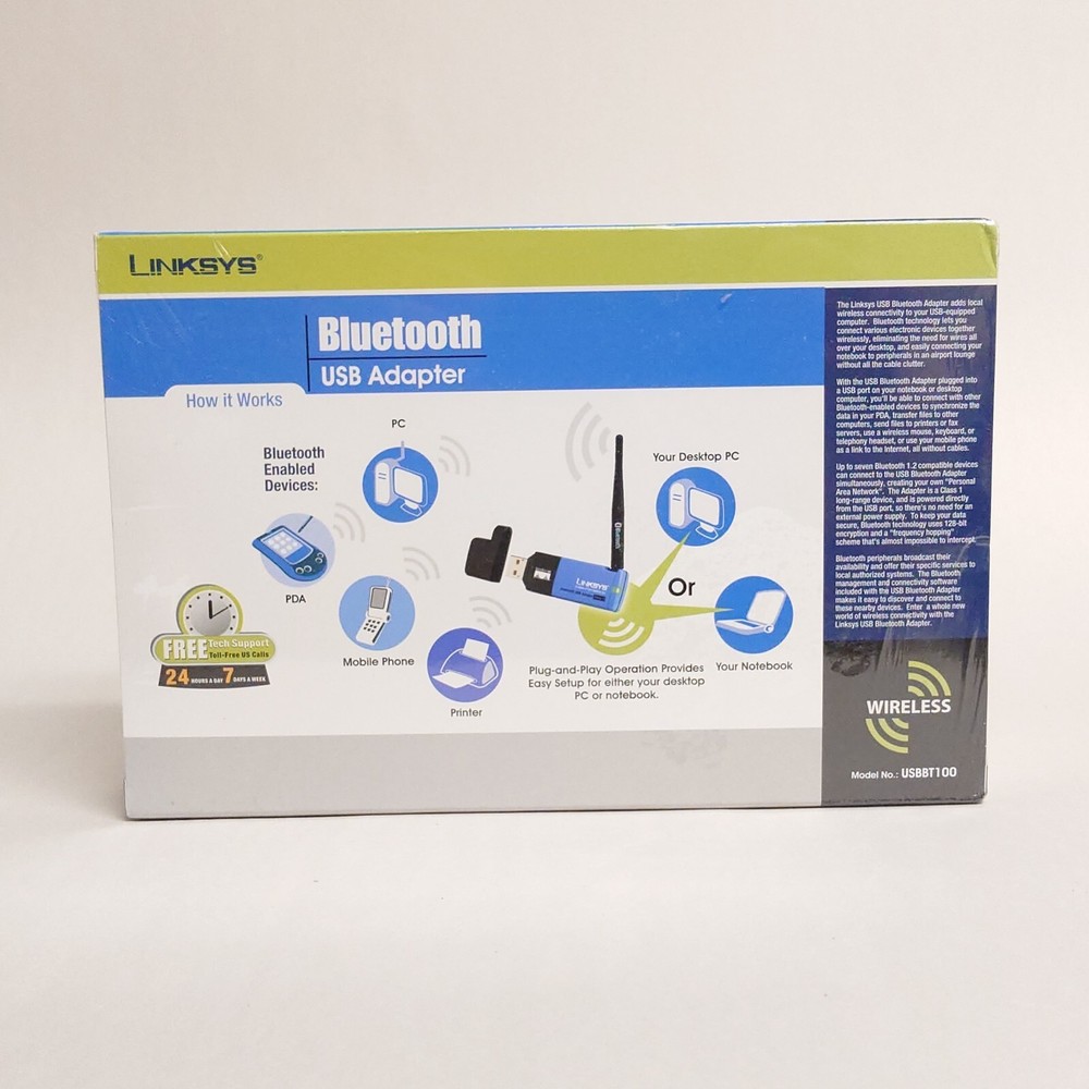 Cisco Linksys USBBT100 USB Bluetooth Adapter NIB