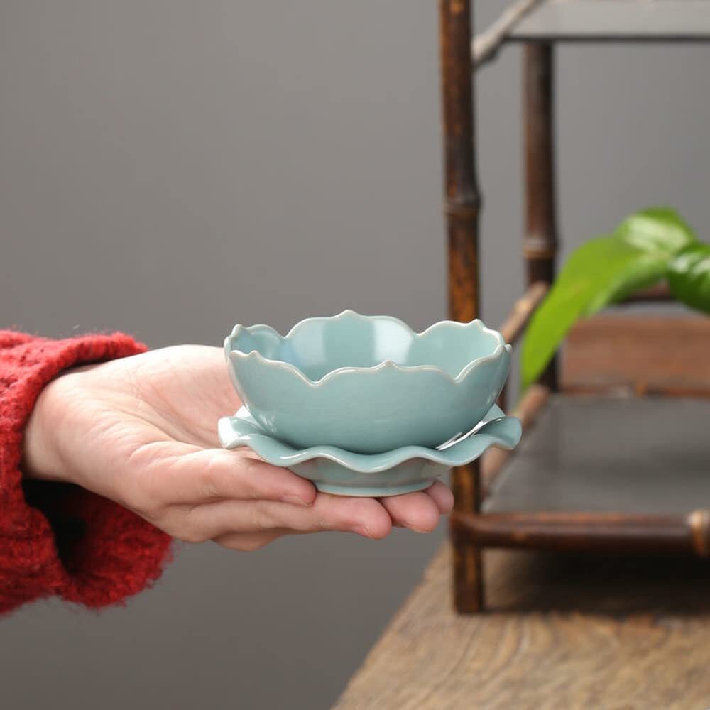 9.4cm Chinese Tea Filter Porcelain Tea Water Separation Strainer Tea Set