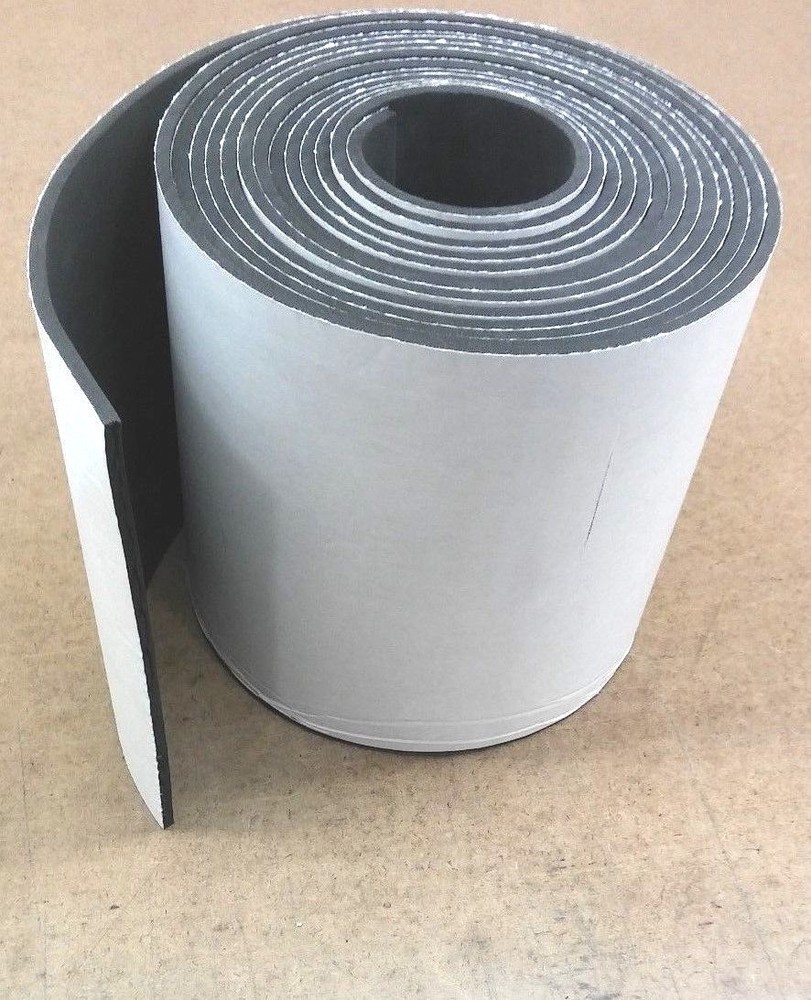 Neoprene Rubber Solid Sheet w/ Peel-Back Adhesive 3/16" Thk x 4" x 12" Pad
