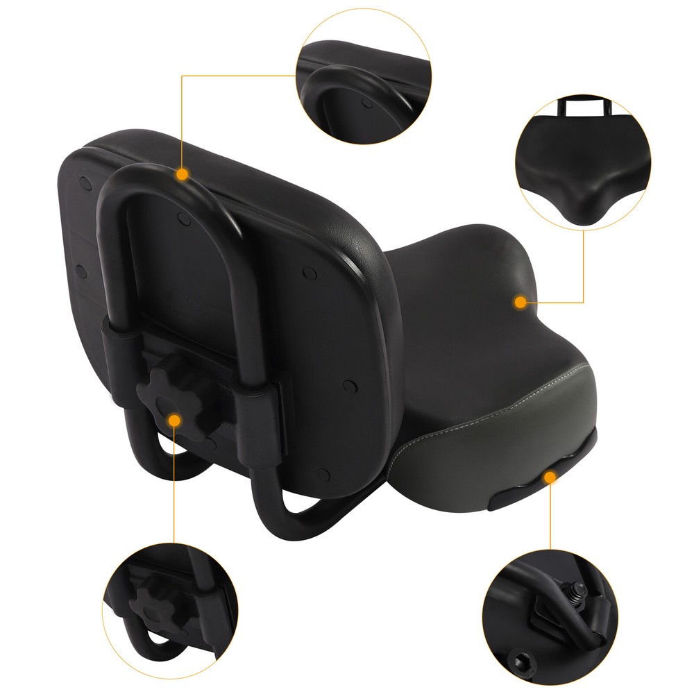 Adjustable Bicycle Tricycle Saddle Seat with Backrest - Comfortable Design