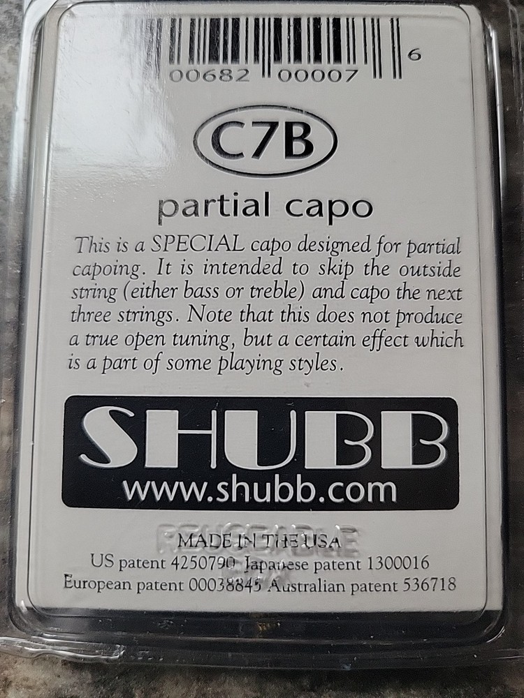 Shubb C7B Special Partial Capo