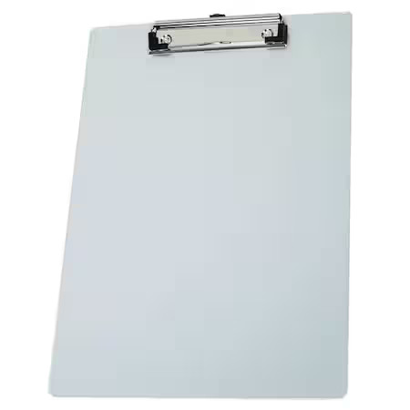 8-1/2" X 11" Plastic Clipboard, Silver, 2Ljx3