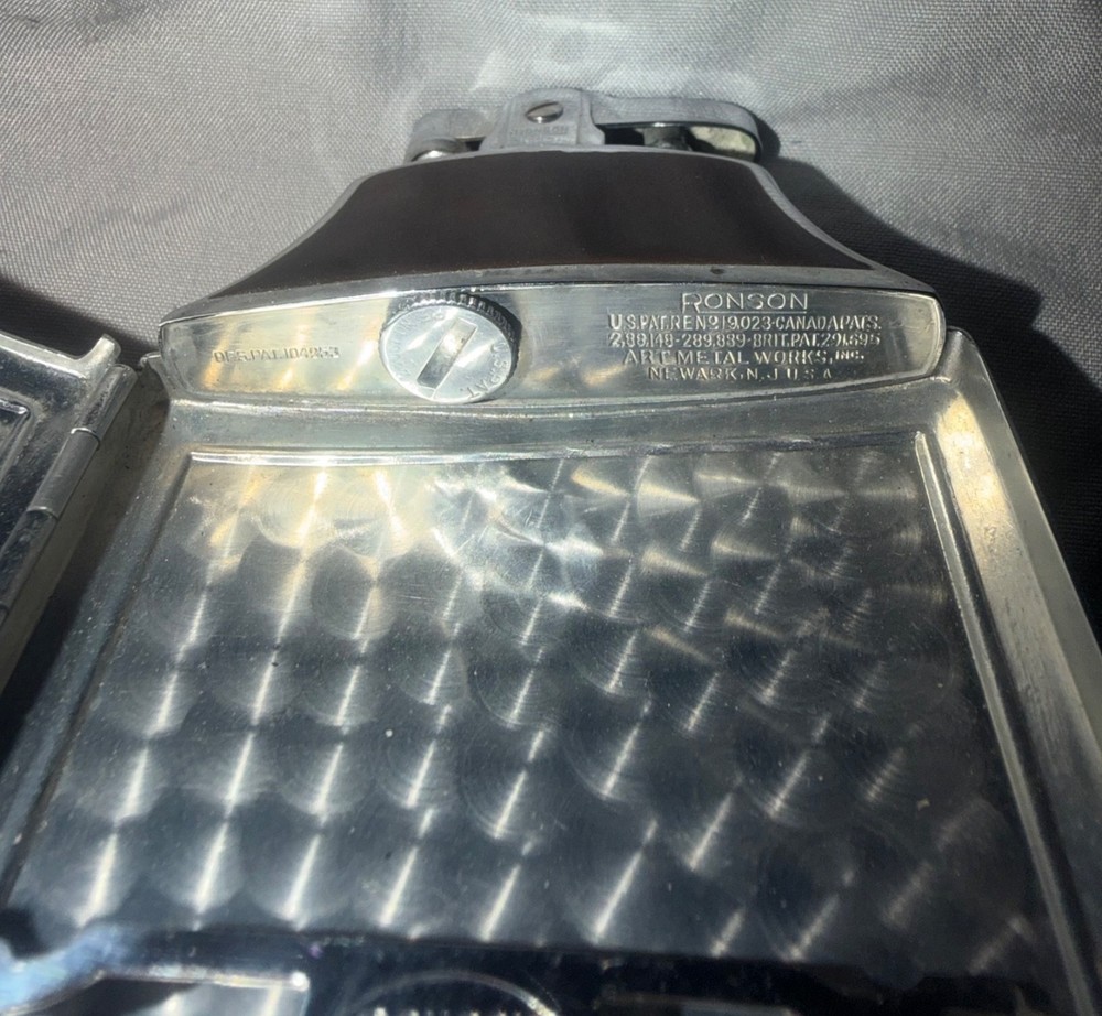 1940s Ronson Mastercase, Tuxedocase, & Lighter set