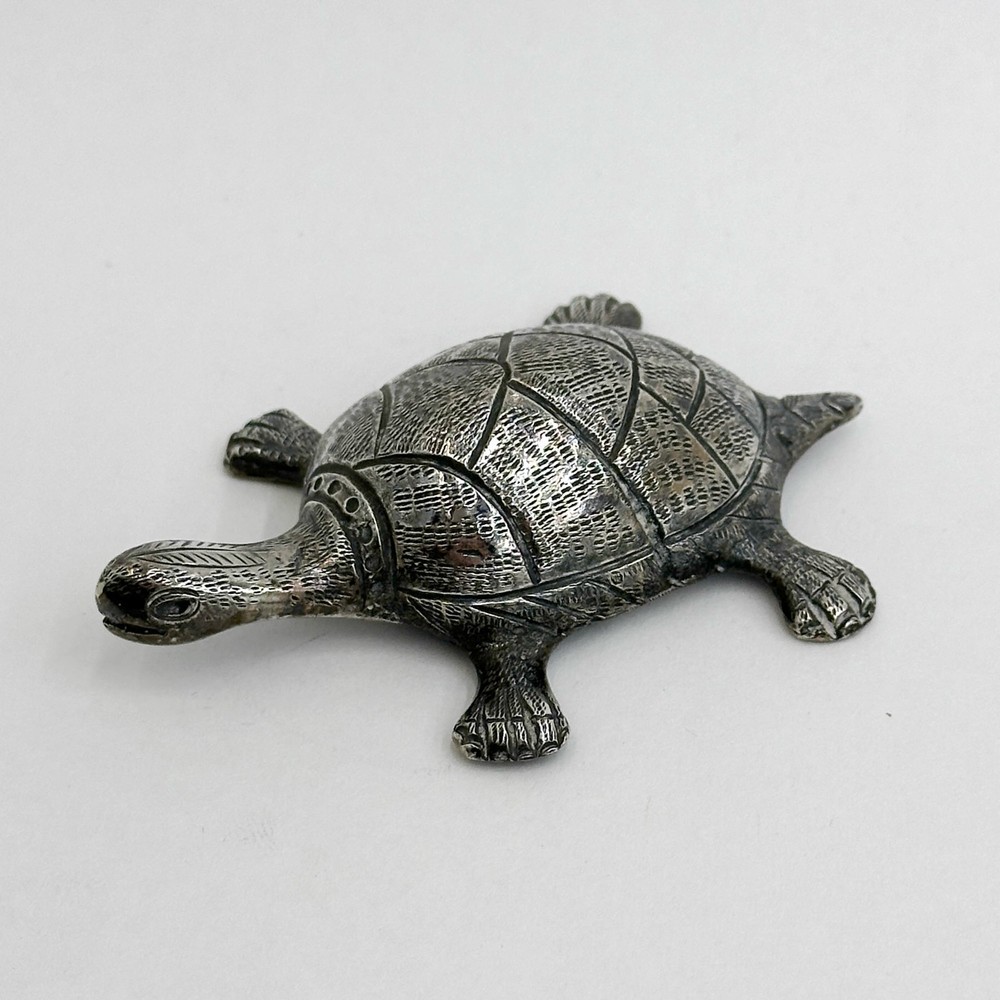 Solid Silver Turtle Figurine