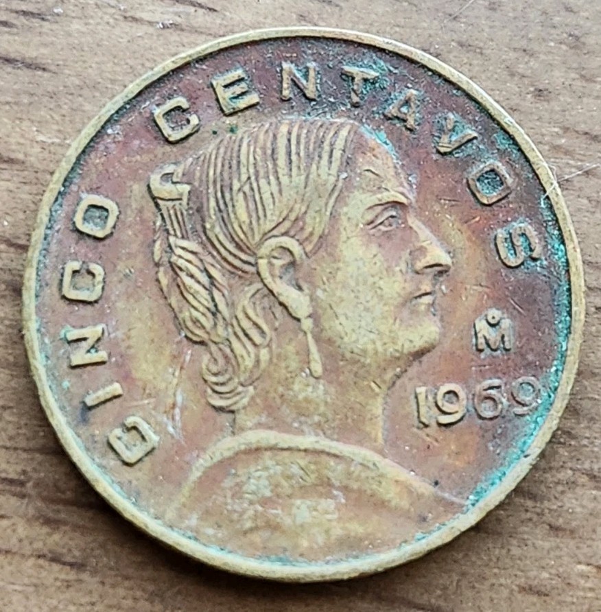 MEXICO 🇲🇽 FIVE (5) CENTAVOS COIN 1969
