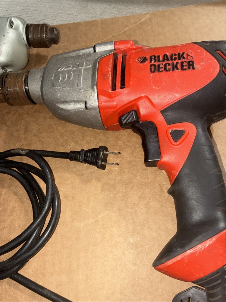 1-1/2” Black &Decker 601 Variable Speed Hammer Plus 1/4” Speed Drill