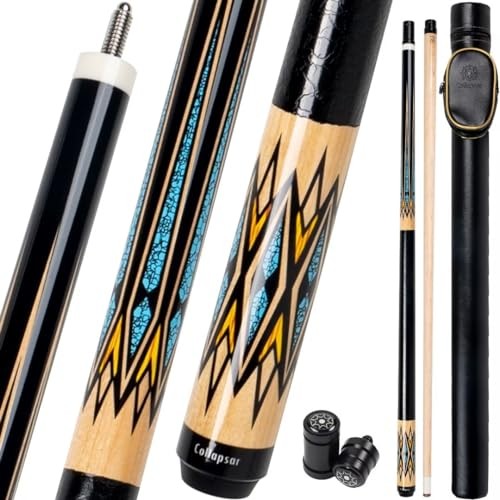 CA Pool Stick with 1X1 Hard Case,58" 20 ounce CA009+Joint Protector+Hard Case