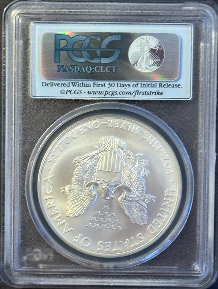 2013-(S) Silver Eagle PCGS MS69 First Strike Flag Label Struck at San Francisco