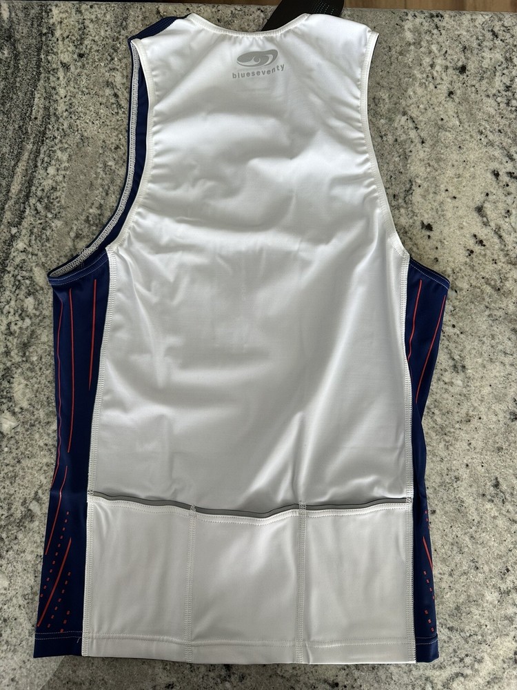 Blueseventy TX2000 Singlet, Mens Medium, Blue