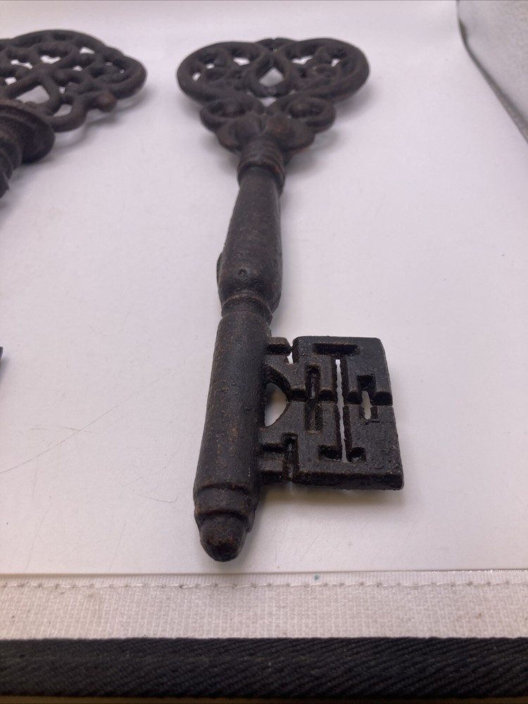 Two Metal Keys, decor/ Paper weights 12”