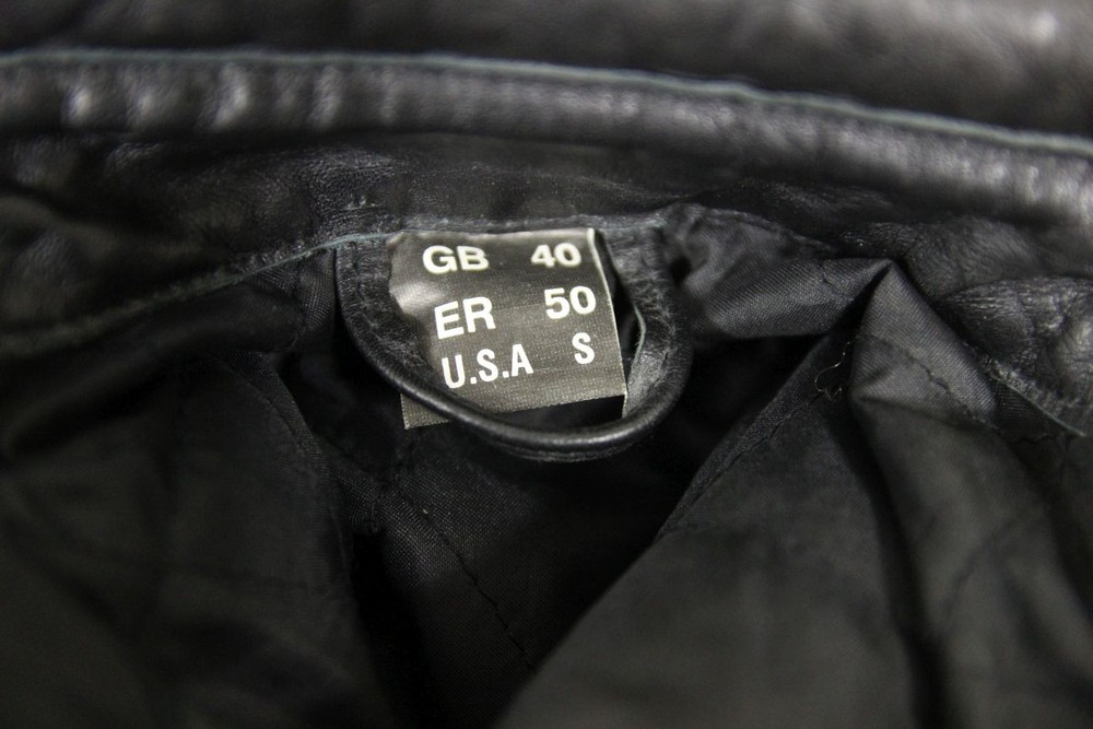 CLASSIC PRO LINE BLACK LEATHER BIKER JACKET 40 INCH
