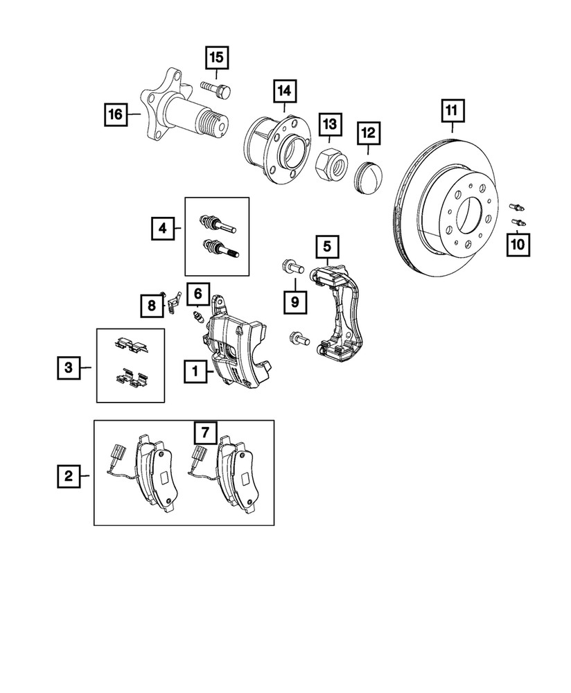 Genuine Mopar Disc Brake Caliper Assembly Left 68230093AB