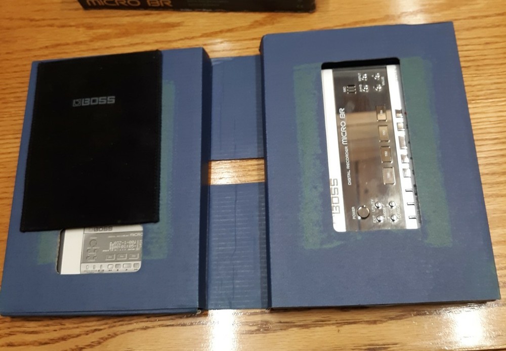 Boss Micro BR Digital Recorder Portable Studio Turns On Untested Box Accessories