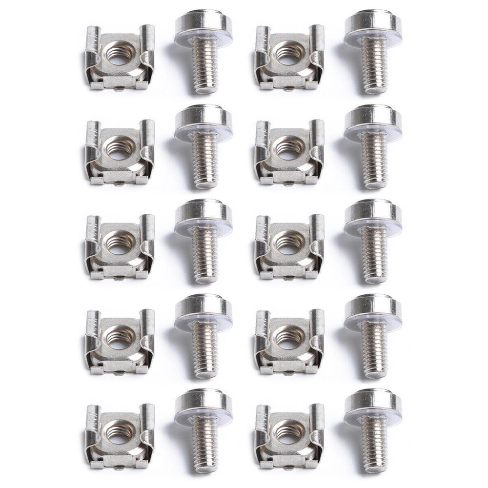 10pcs M5 Mounting Screws& Cage Nuts For Server Network AV Rackmount Equipment N
