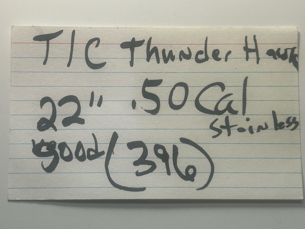 Thompson Center Arms Thunder Hawk Muzzleloader 22" SS Barrel W/ No Nipple