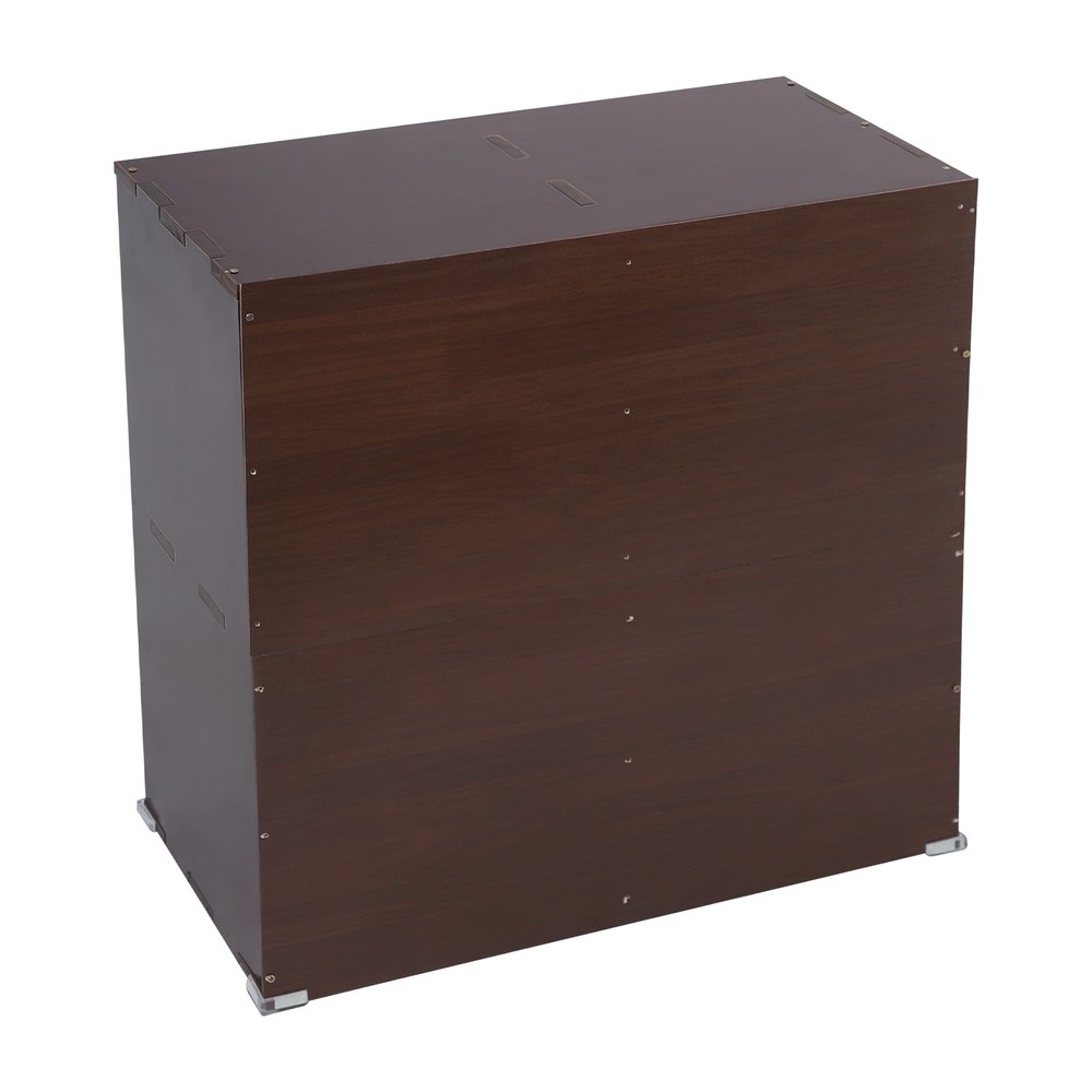 Solid Wood Bookshelf with Compartments Floor-Standing Solid Wood Cube Bookcase