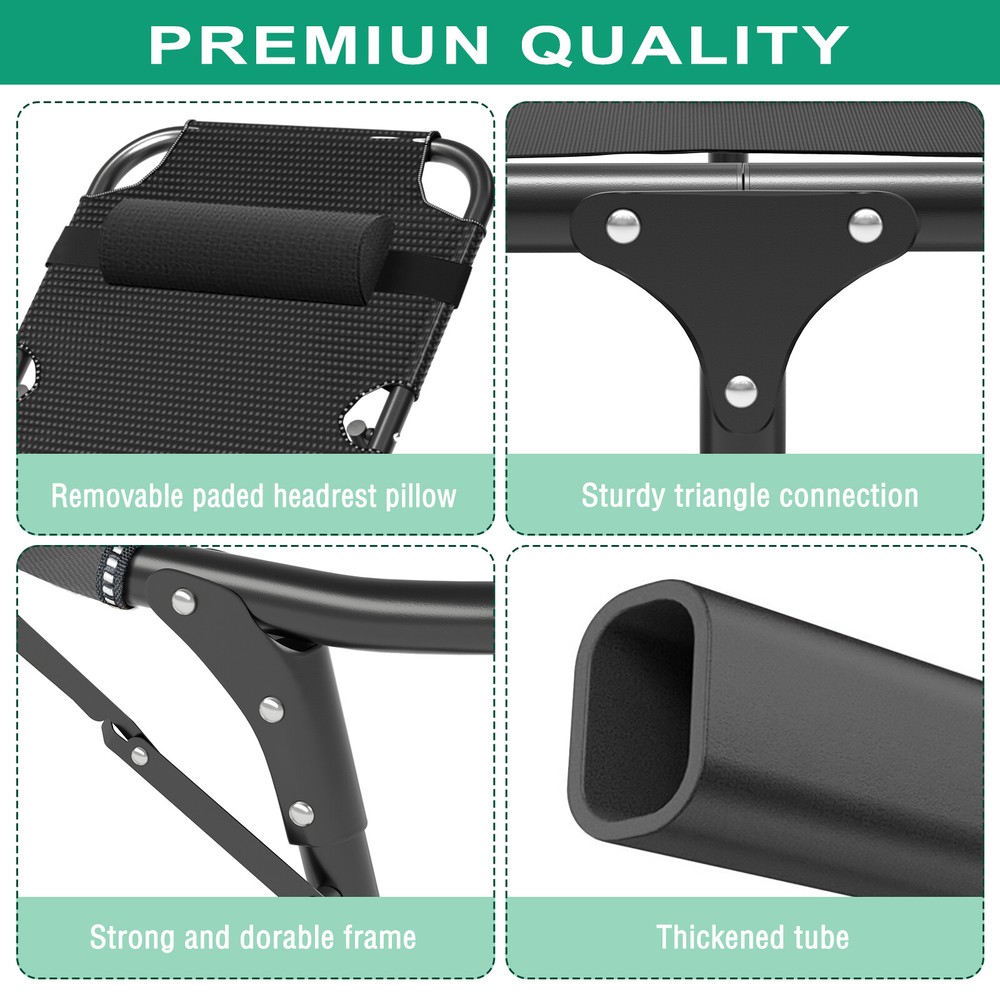 Adjustable 4-Position Patio Lounge Cots Folding Camping Cot Guest Sleeping Beds