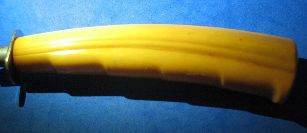 MCM Butterscotch Bakelite Handled Sharpening Steel