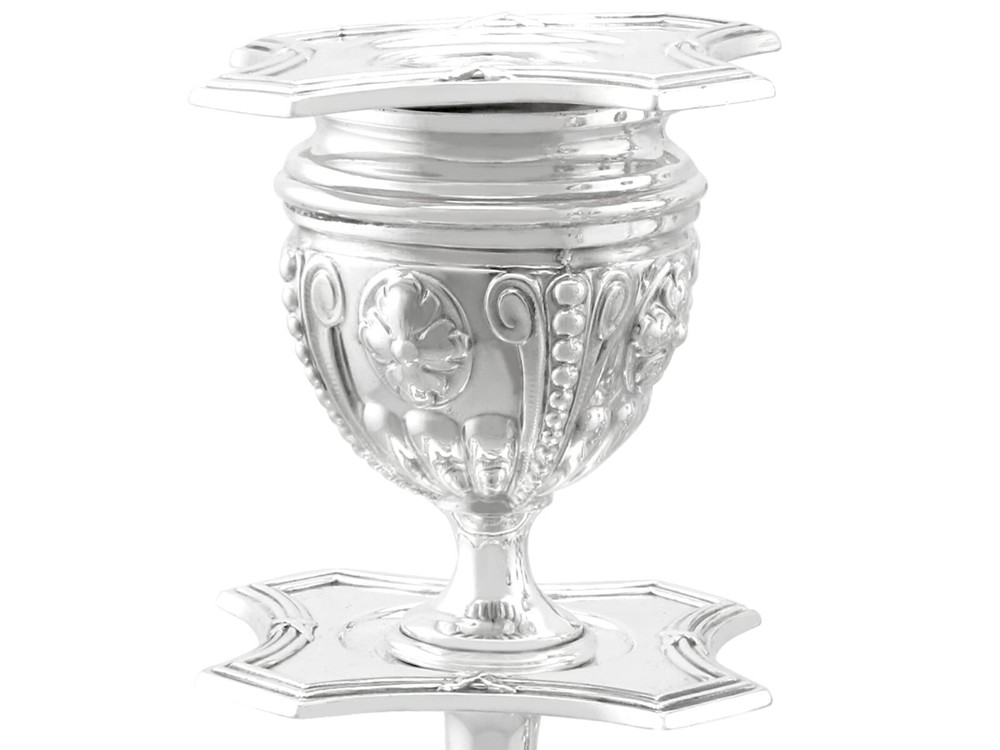 Antique German Silver Candelabra