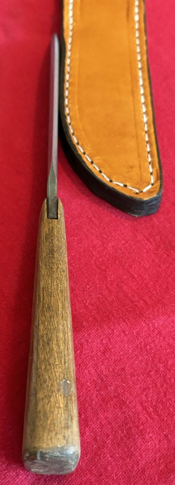 CUSTOM USMC KNIFE FROM FILE & SCHRADE HS-1 SHARPENER - ORIGINAL SHEATH