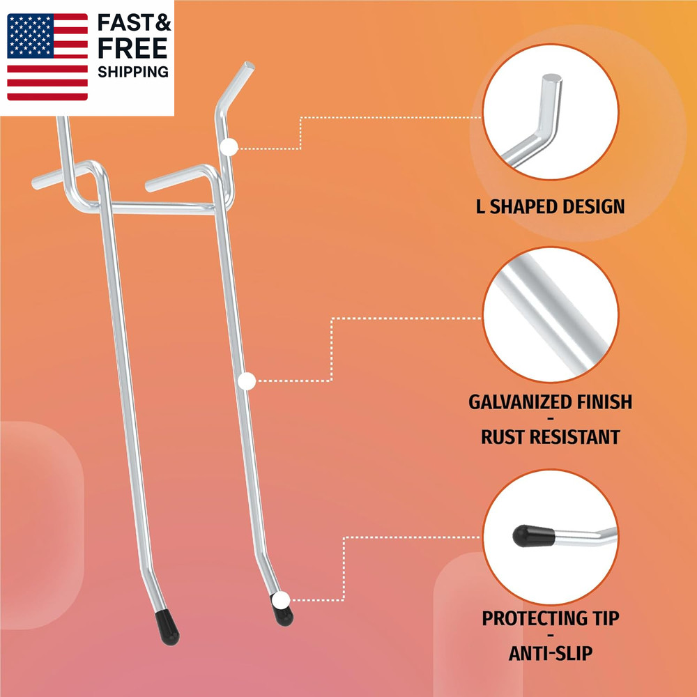 49 Piece Pegboard Hooks Assortment Kit with Pegboard Bins Garage Tool Organizer