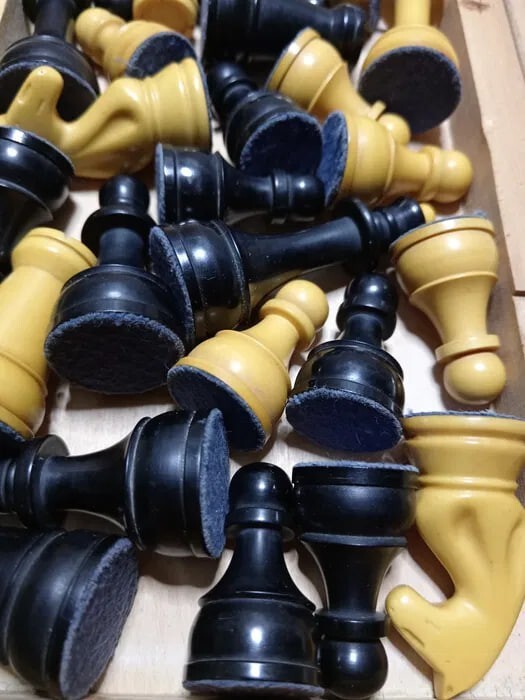 Rare Bakelite Vintage Chess Set Soviet USSR
