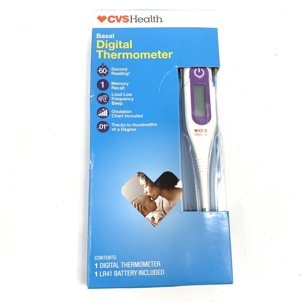 CVS Health Basal Digital Thermometer - 60 second reading. New in Box!