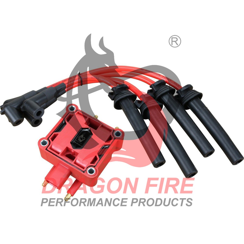 Dragon Fire Ignition Coil Pack & Spark Plug Wire 2002-2008 Mini Cooper S 1.6L L4