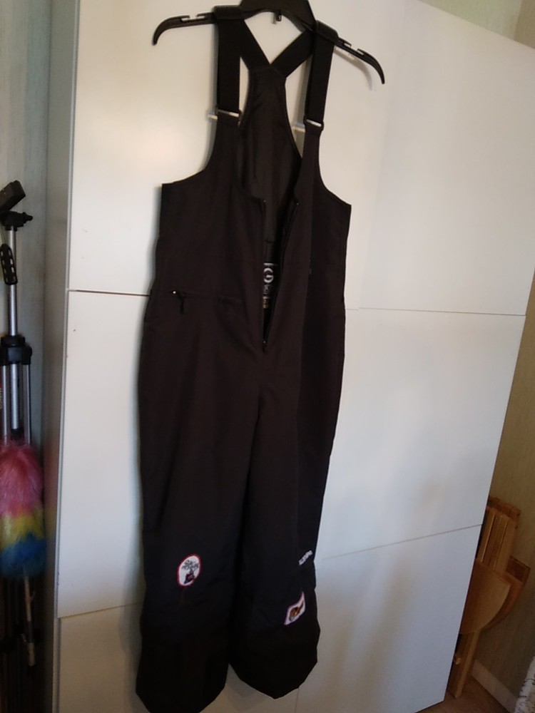 Size 8 Black Womens Ski Bibs